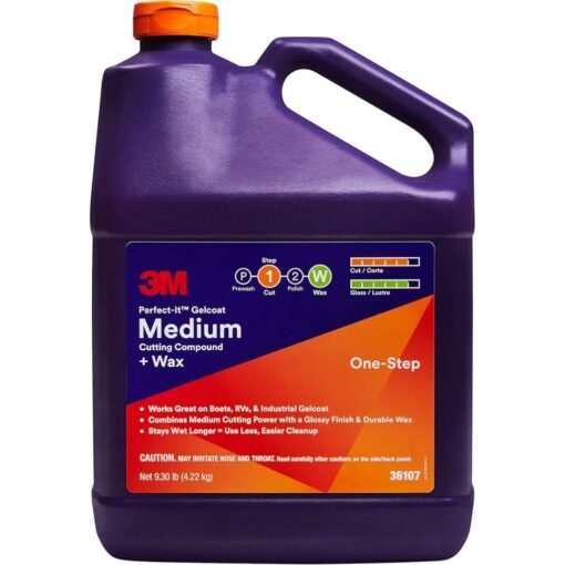 3M™ Perfect-It™ Limpiador + Cera GELCOAT Medio, 36107, 1 galón (3.78 litros)