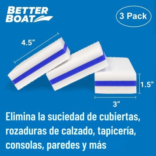 Better Boat, Removedor de marcas para barcos, accesorio de limpieza, cubierta, limpiador de vinilo y cascos, 3 Pack - Image 2