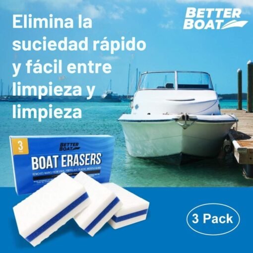 Better Boat, Removedor de marcas para barcos, accesorio de limpieza, cubierta, limpiador de vinilo y cascos, 3 Pack - Image 3